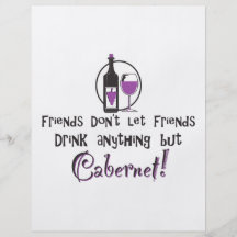Los amigos no dejan a los amigos/Cabernet Tarjetas Publicitarias