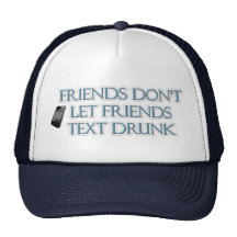 Los amigos no dejan el texto de los amigos bebido gorras de camionero