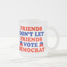 Los amigos no dejan el voto Demócrata de los amigo Taza
