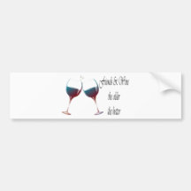 Los amigos y Wine cuanto más viejo es cuanto el me Pegatina De Parachoque