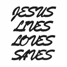 LOS AMORES DE LAS VIDAS DE JESÚS AHORRAN POLO BORDADO