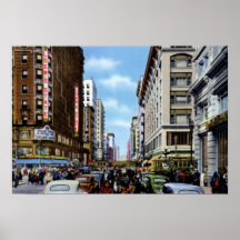 Los Ángeles California séptima en Broadway Posters