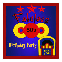 Los años 50 fabulosos de la fiesta de cumpleaños d