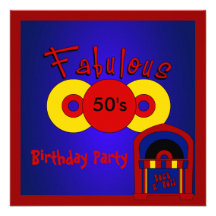 Los años 50 fabulosos de la fiesta de cumpleaños d