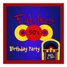 Los años 50 fabulosos de la fiesta de cumpleaños d
