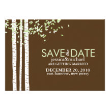 Los árboles de abedul ahorran las invitaciones de  invitaciones personalizada