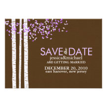 Los árboles de abedul ahorran las invitaciones de  anuncios personalizados