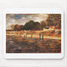 Los bancos del Sena, Vincent van Gogh Tapetes De Raton