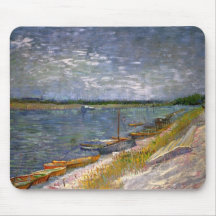Los barcos de Rowing del río de Van Gogh multan el Tapete De Raton