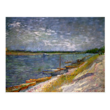 Los barcos de Rowing del río de Van Gogh multan el Tarjeta Postal