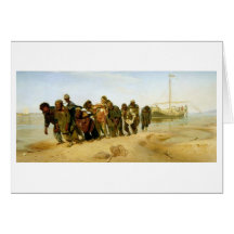 Los barqueros en el Volga, 1870-73 Felicitación