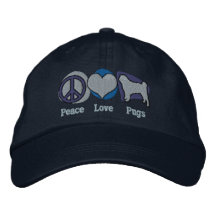 Los barros amasados del amor de la paz bordaron el gorra bordada
