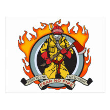 Los bomberos no temen ningún fuego tarjetas postales