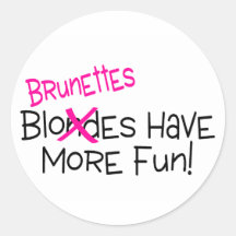 Los Brunettes se divierten más Pegatina Redonda