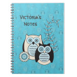 Los búhos del invierno personalizaron el cuaderno