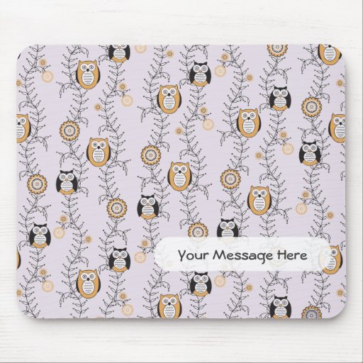 Los búhos modernos modelaron Mousepad Tapete De Ratones