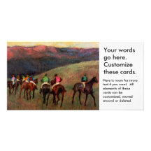Los caballos de carreras en un arte del caballo de tarjetas fotograficas personalizadas
