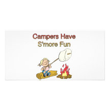 Los campistas se divierten S'more Plantilla Para Tarjeta De Foto