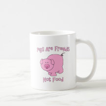 Los cerdos son amigos, no comida PETA Tazas