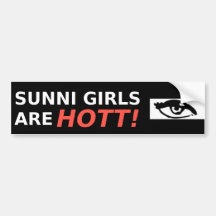 ¡Los chicas de Sunni son hott! Pegatina De Parachoque