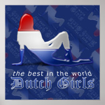 Los chicas holandeses son la mejor bandera poster