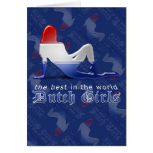 Los chicas holandeses son la mejor bandera tarjeta