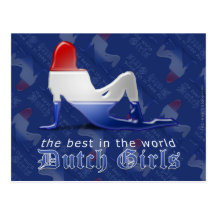 Los chicas holandeses son la mejor bandera tarjetas postales