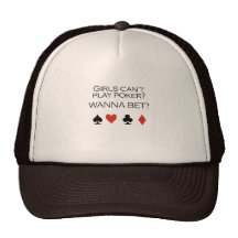 Los chicas no pueden jugar la camiseta del póker gorras
