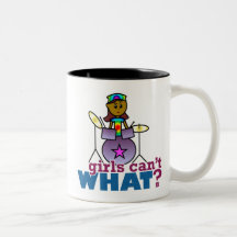 ¿Los chicas no pueden QUÉ? Chica que juega los tam Taza