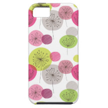 Los chicas retros lindos de la amapola de la flor  iPhone 5 cárcasas