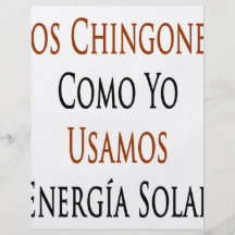 Los Chingones Como Yo Usamos Energia solar Tarjetas Publicitarias