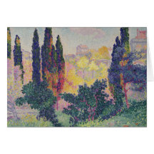 Los cipreses en Cagnes, 1908 Felicitacion