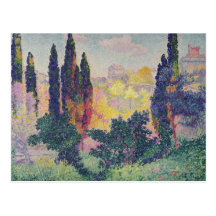 Los cipreses en Cagnes, 1908 Tarjetas Postales