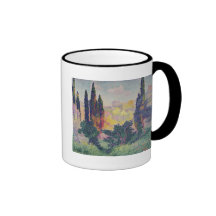 Los cipreses en Cagnes, 1908 Tazas De Café