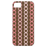 Los círculos rosados y marrones resumen puntos fem iPhone 5 Case-Mate cárcasas