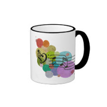 Los Clefs del corazón del arco iris, las notas de  Tazas