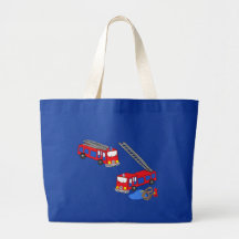 Los coches de bomberos rojos del bombero bolsa