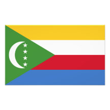 Los Comoro - bandera de Comoran Impresión Fotográfica