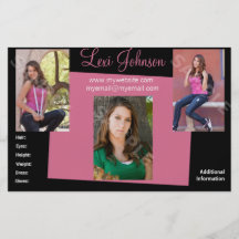 Los comp modelo cardan la zeta del Headshot Tarjetones