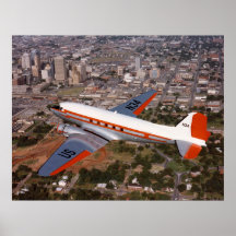 Los DC3 de FAA - N34 sobre el Oklahoma City - 1987 Impresiones