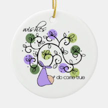 Los deseos vienen ornamento verdadero adorno de navidad