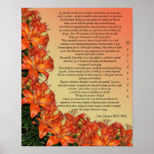 Los desiderátums "desearon cosas", los lirios del  posters