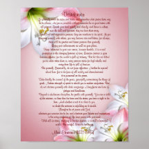 Los desiderátums "desearon cosas", prosa floral posters