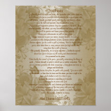 Los desiderátums "desearon cosas", prosa floral poster
