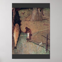 Los detalles de St Christopher de Hieronymus Bosch Poster