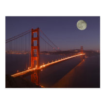 Los E.E.U.U., California, Marin. Salida de la luna Postal