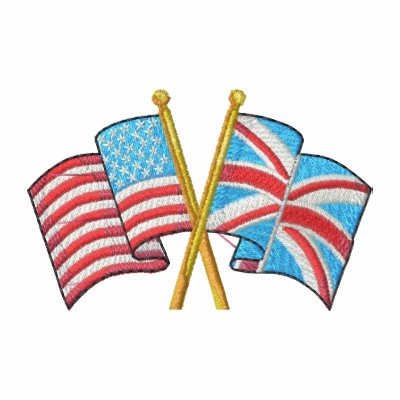 Los E.E.U.U. cruzados y banderas británicas Polo Los E.E.U.U. cruzados y banderas británicas Polo