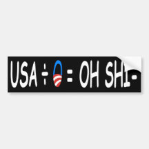 Los E.E.U.U. divididos por Obama = oh Shi- Etiqueta De Parachoque