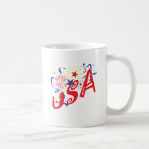 Los E.E.U.U. "estrellas y confeti " Taza De Café