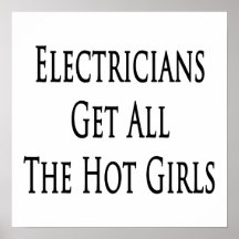 Los electricistas consiguen a todos los chicas cal posters